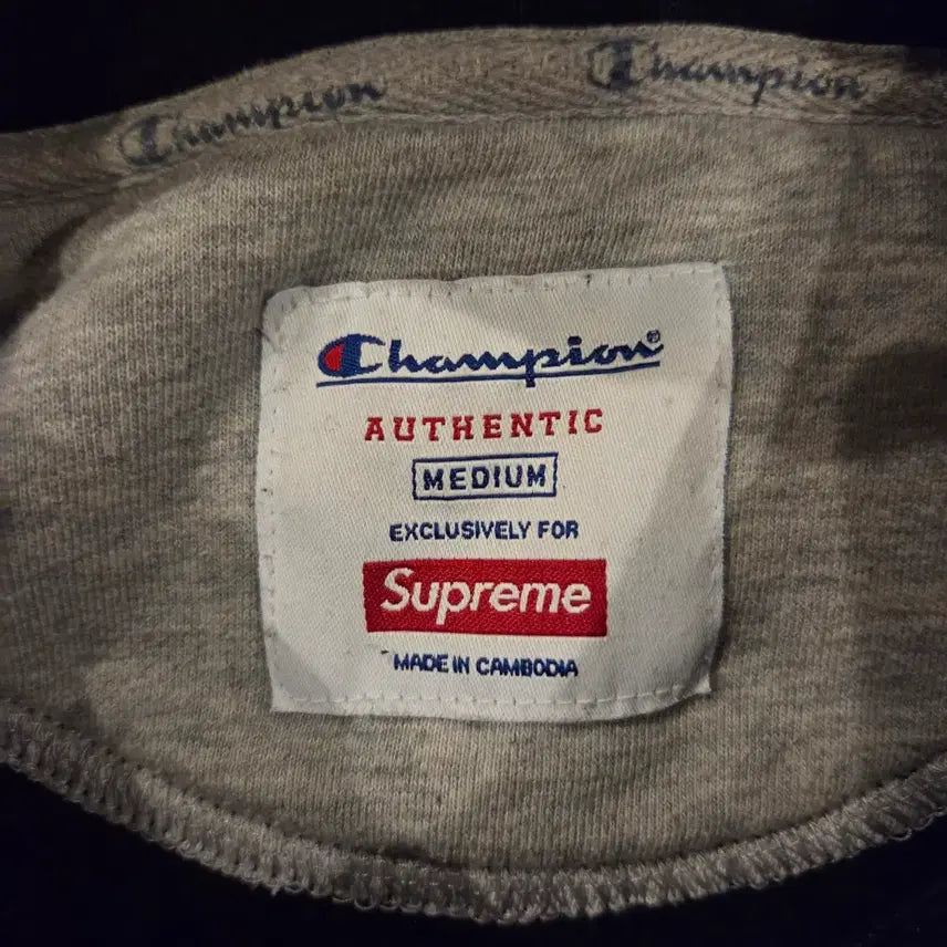 [BUNJANG] Supreme x Champion 14FW Hoodie / [M] 슈프림 x 챔피온 14fw 후드 (Supreme x Champio