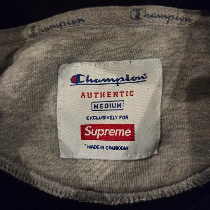[BUNJANG] Supreme x Champion 14FW Hoodie / [M] 슈프림 x 챔피온 14fw 후드 (Supreme x Champio