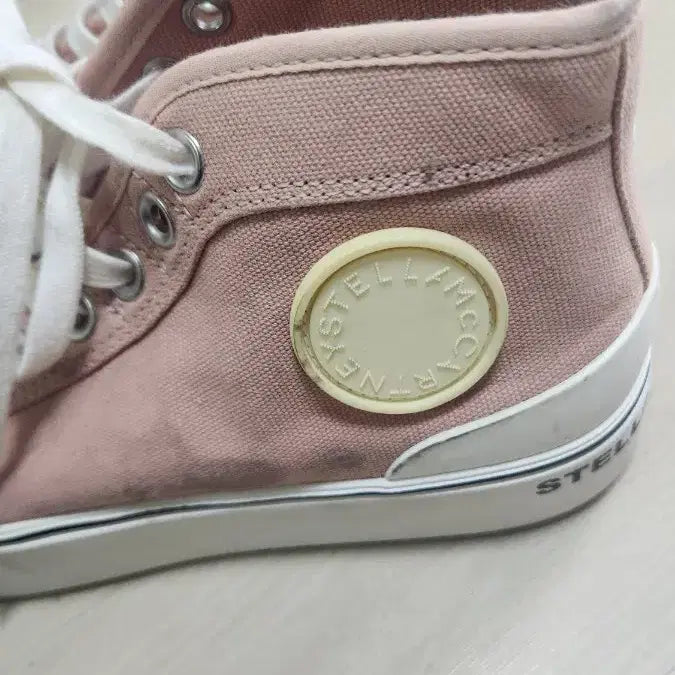 [BUNJANG] Stella McCartney Pink High-Top Sneakers / 스텔라 매카트니 핑크 하이탑 스니커즈 250