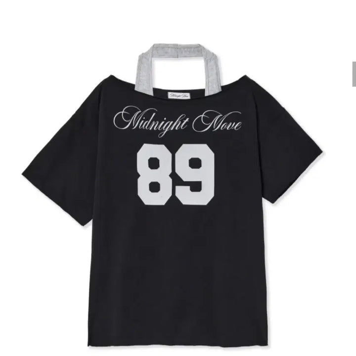 [SOLD OUT] 미드나잇 무브 89 오프숄더 티셔츠 원숄더 티 블랙