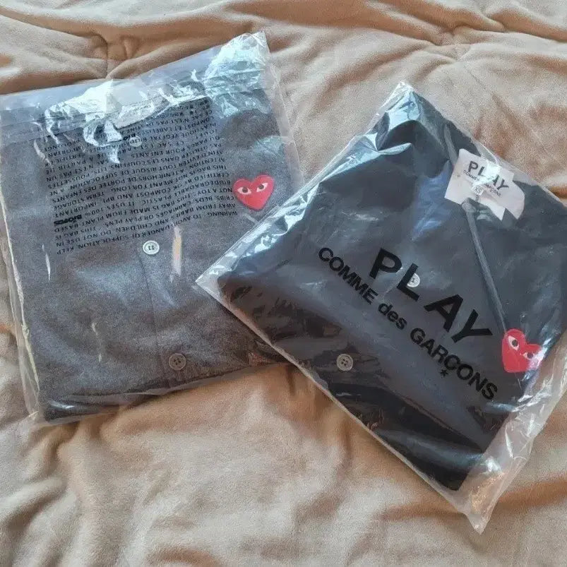 [BUNJANG] Comme des Garcons Play Cardigan Gray/Black / 꼼데가르송 플레이 가디건 회색/검정색