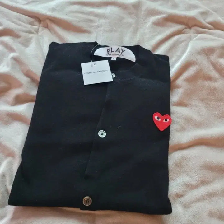 [BUNJANG] Comme des Garcons Play Cardigan Gray/Black / 꼼데가르송 플레이 가디건 회색/검정색