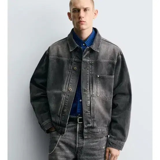 [BUNJANG] ZARA Denim Work Jacket L / 자라 데님 워크 자켓 L 새상품