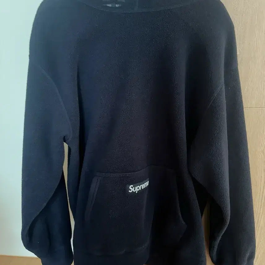 [BUNJANG] Supreme Fleece Hoodie Navy / 슈프림 플리스 후드티 네이비