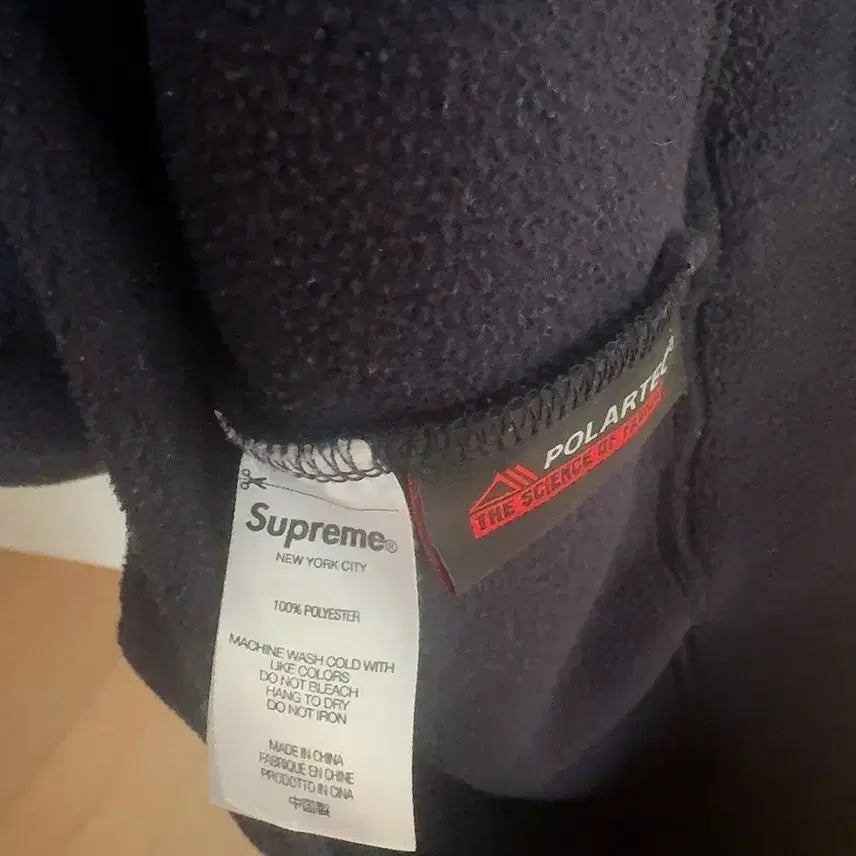 [BUNJANG] Supreme Fleece Hoodie Navy / 슈프림 플리스 후드티 네이비