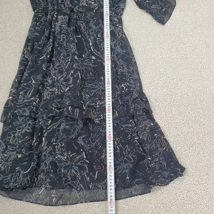 [BUNJANG] Oaro Pattern Chiffon Long Dress / 2003.오아로 패턴 쉬폰 롱 원피스 66