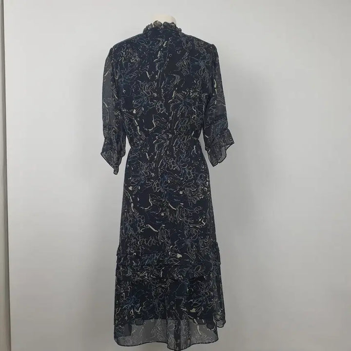 [BUNJANG] Oaro Pattern Chiffon Long Dress / 2003.오아로 패턴 쉬폰 롱 원피스 66