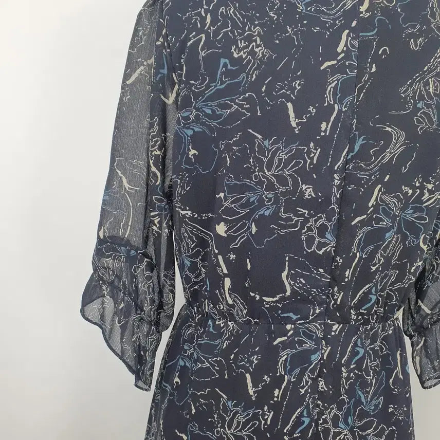 [BUNJANG] Oaro Pattern Chiffon Long Dress / 2003.오아로 패턴 쉬폰 롱 원피스 66