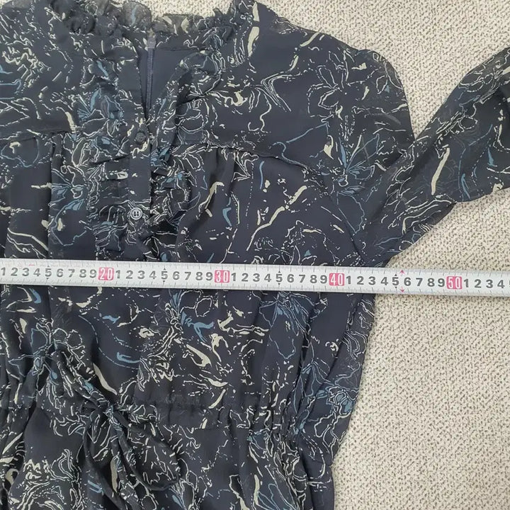 [BUNJANG] Oaro Pattern Chiffon Long Dress / 2003.오아로 패턴 쉬폰 롱 원피스 66