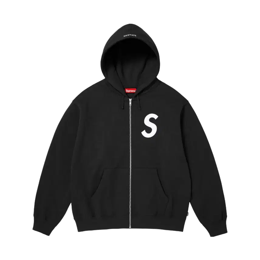 [BUNJANG] Supreme S Logo Zip Up Hooded Sweatshirt XL / 당일배송) XL 슈프림 S로고 집업 후드 스웨트셔츠 블랙 25FW
