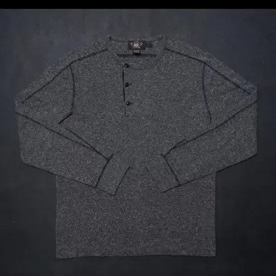 [BUNJANG] RRL Grey Henely Neck L / 더블알엘 그레이 헨리넥 L