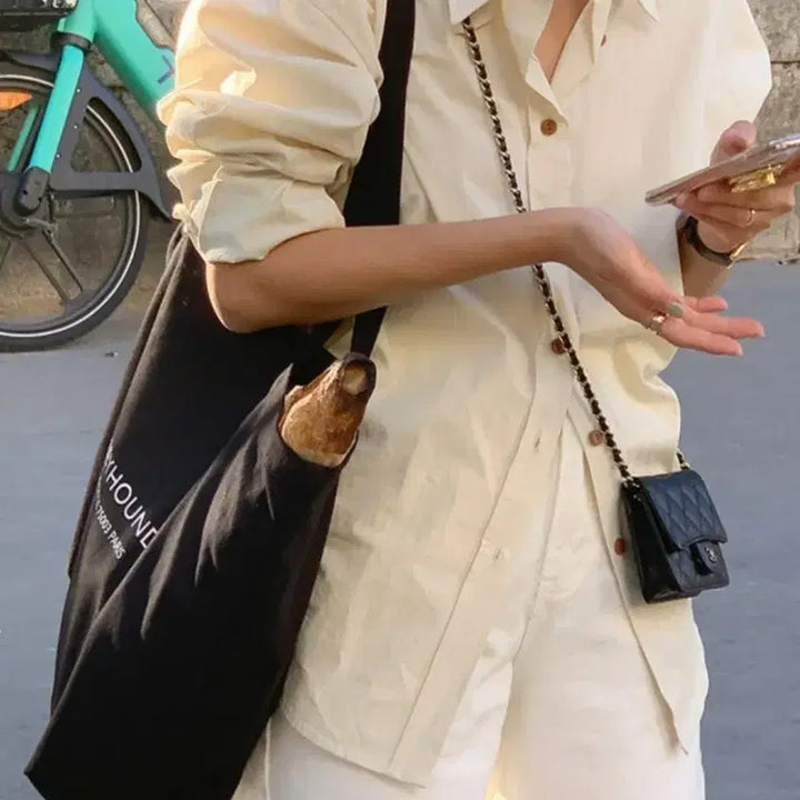 [BUNJANG] UNDERB Hackney Oversized Shirt - Yellow Beige / 언더비 Hackney 오버핏 셔츠 남방 옐로우 베이지