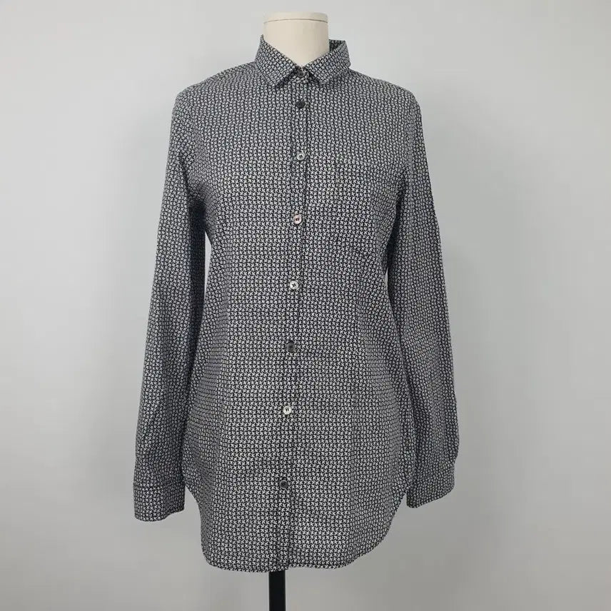 [BUNJANG] DafoDil Pattern Long Sleeve Shirt Women's 66 / 1108.재평 다포딜 패턴 긴팔 셔츠 남방66