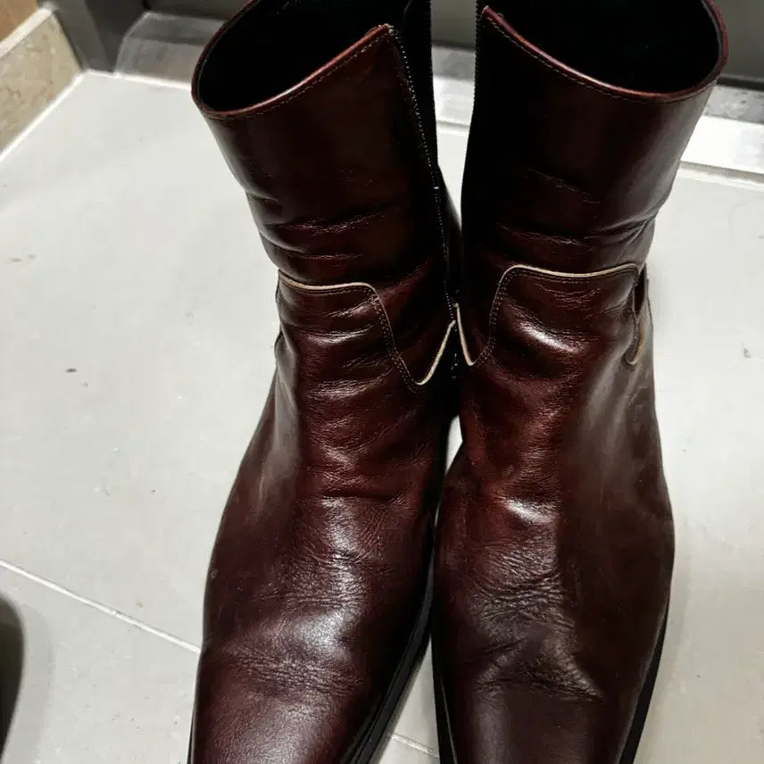[BUNJANG] Romantic Move Western Brown Boots 285 / 로맨틱무브 웨스턴 집업 브라운 부츠 285 (블랙첼시는 덤)