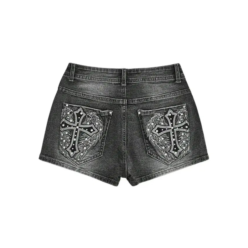 [BUNJANG] Y2k Punk Denim Shorts / Y2k 펑크 데님 청반바지