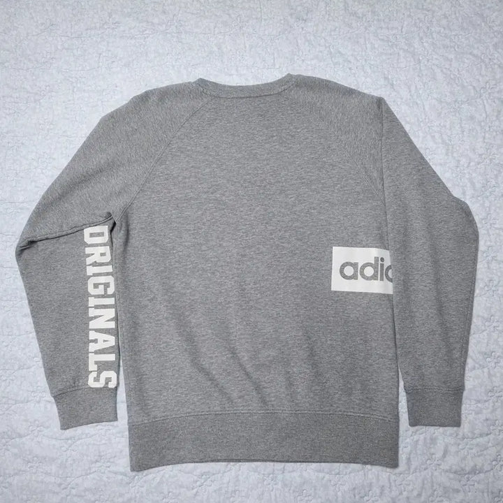 [BUNJANG] Adidas Originals Big Logo Gray Sweatshirt / 아디다스 오리지널 빅로고 그레이 맨투맨 95