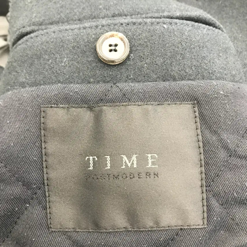 [BUNJANG] Time Homme Gold Button Pea Coat / 타임옴므 금장 피코트 그린 [95]