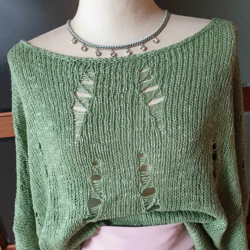 [BUNJANG] Grunge Two-Way Knit Cardigan Mint Green / (새제품)그런지 투웨이 니트&amp;가디건 민트그린