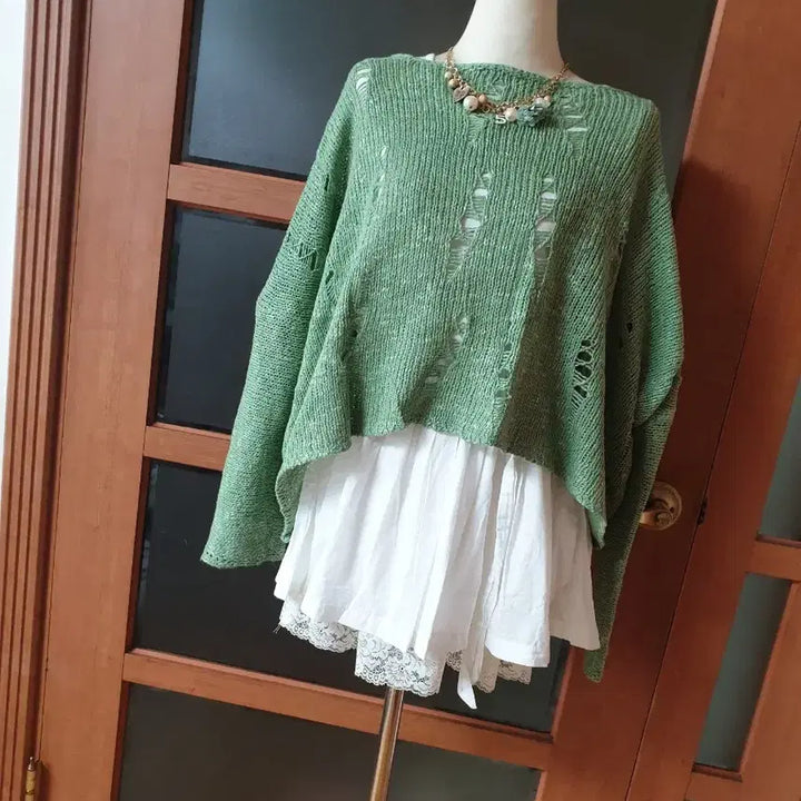 [BUNJANG] Grunge Two-Way Knit Cardigan Mint Green / (새제품)그런지 투웨이 니트&amp;가디건 민트그린