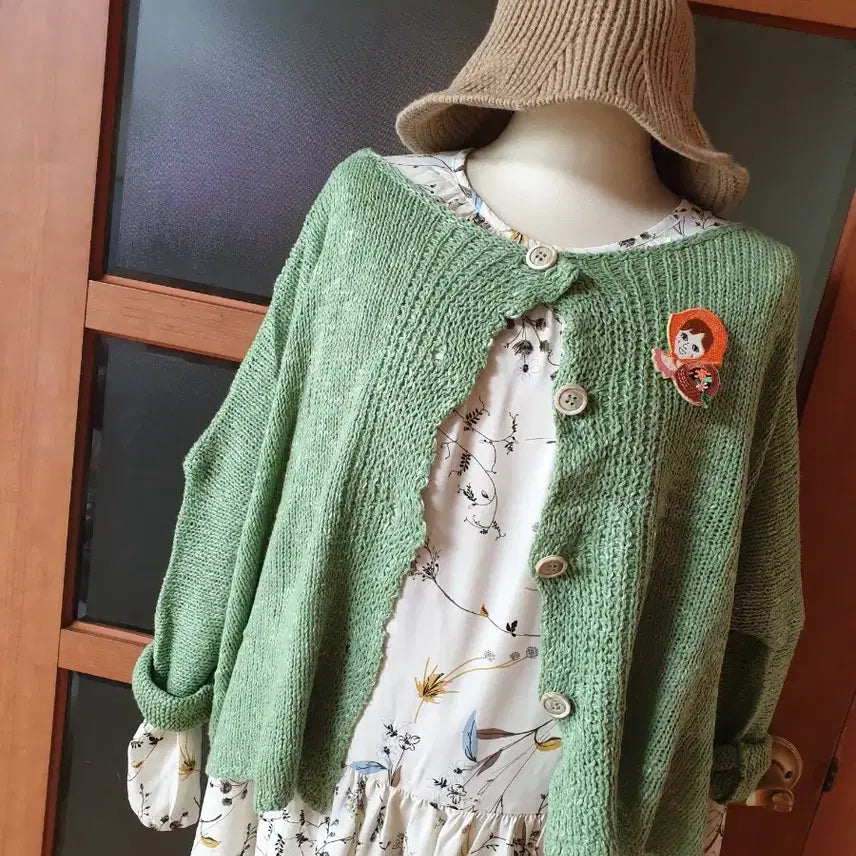 [BUNJANG] Grunge Two-Way Knit Cardigan Mint Green / (새제품)그런지 투웨이 니트&amp;가디건 민트그린
