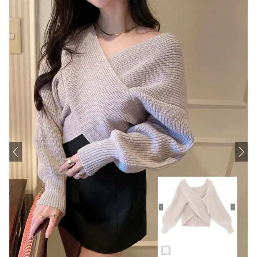 [BUNJANG] Grl Knit Top Ivory / Grl 카슈쿨 니트 탑스 | 스나계 미셸마카롱 갸루