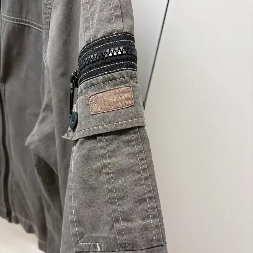 [BUNJANG] Calvin Klein Charcoal Gray Cotton Jacket / 캘빈클라인 차콜 그레이 면 자켓