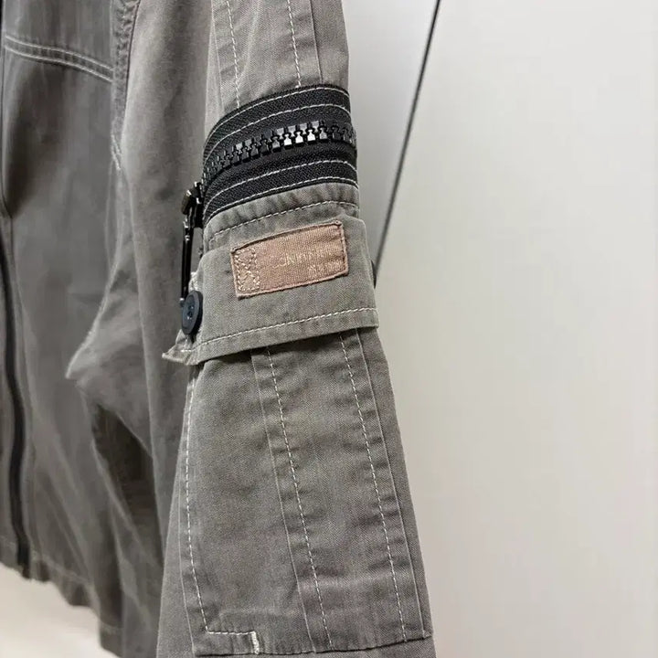 [BUNJANG] Calvin Klein Charcoal Gray Cotton Jacket / 캘빈클라인 차콜 그레이 면 자켓