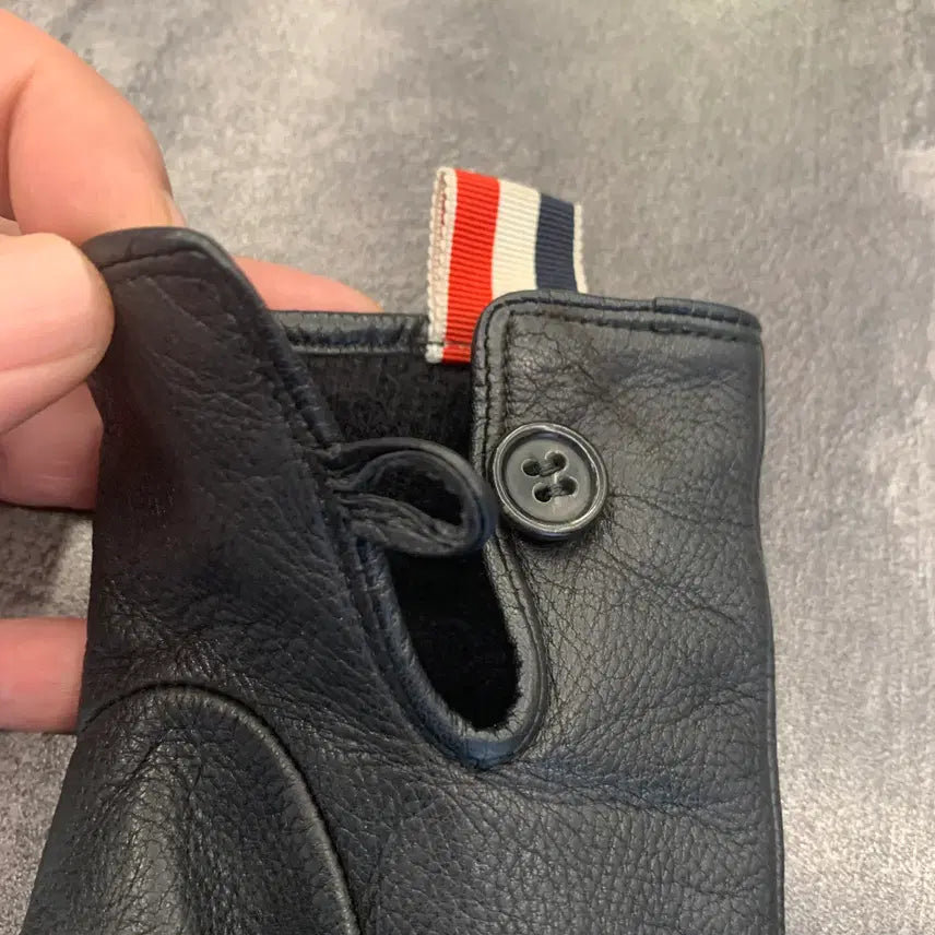 [BUNJANG] Thom Browne Leather Classic Gloves (Lambskin/Cashmere) - Women&