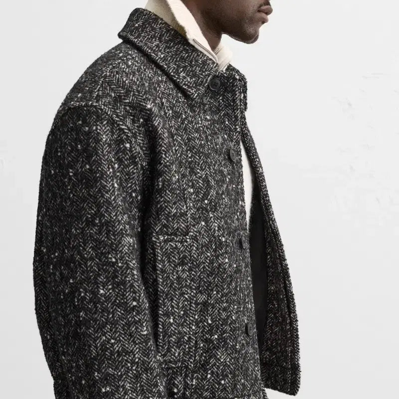 [SOLD OUT] ZARA 자라 24FW 트위드 울 헤링본 크롭 점퍼