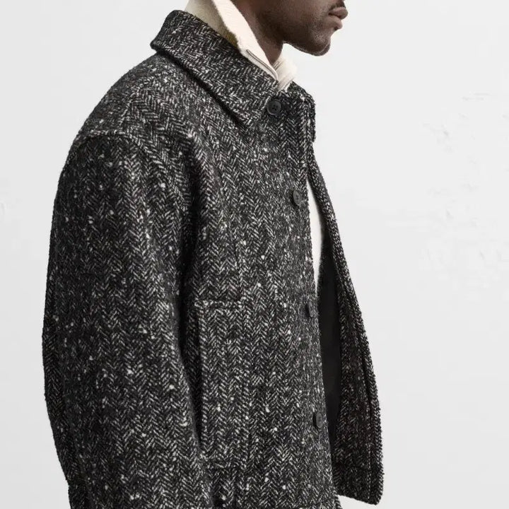 [SOLD OUT] ZARA 자라 24FW 트위드 울 헤링본 크롭 점퍼