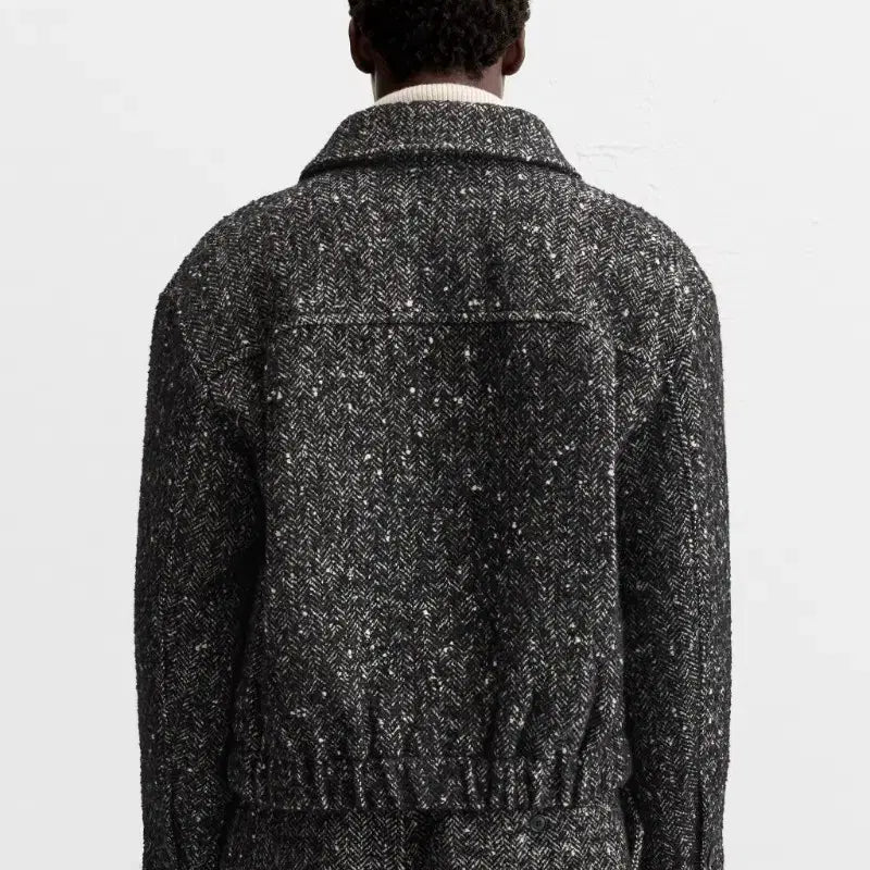 [SOLD OUT] ZARA 자라 24FW 트위드 울 헤링본 크롭 점퍼