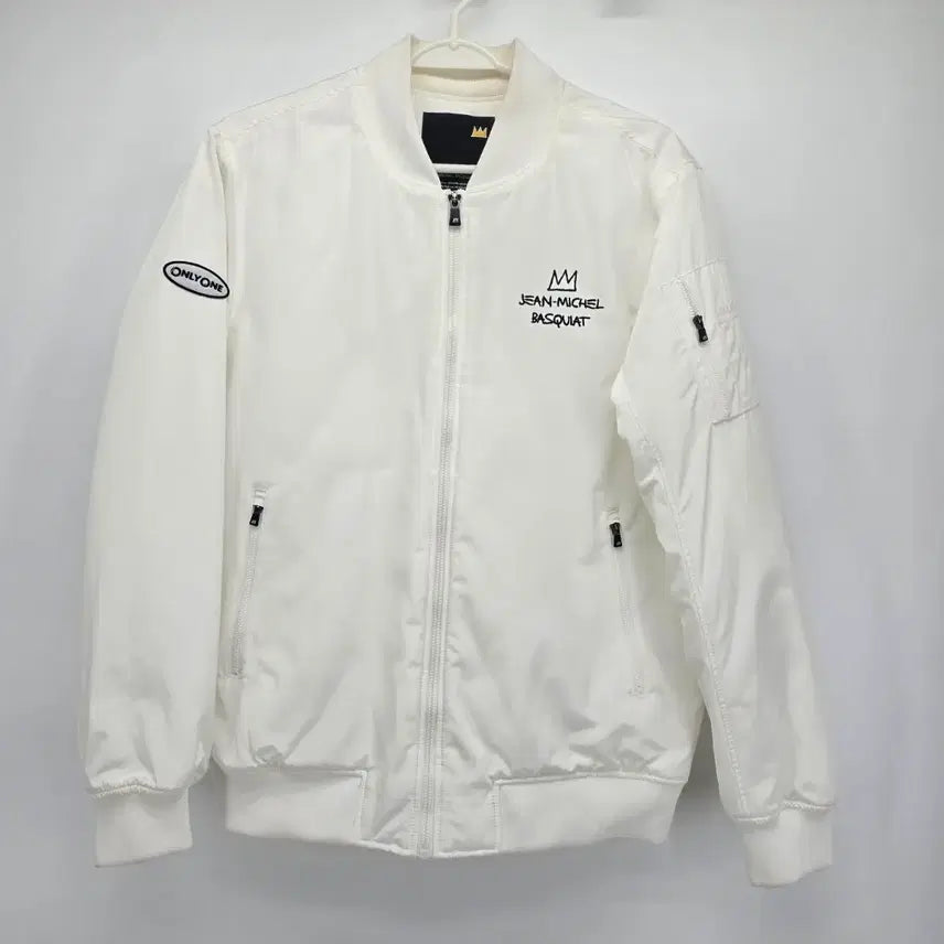 [BUNJANG] Basquiat White Bomber Jacket / 바스키아 화이트 봄버 자켓