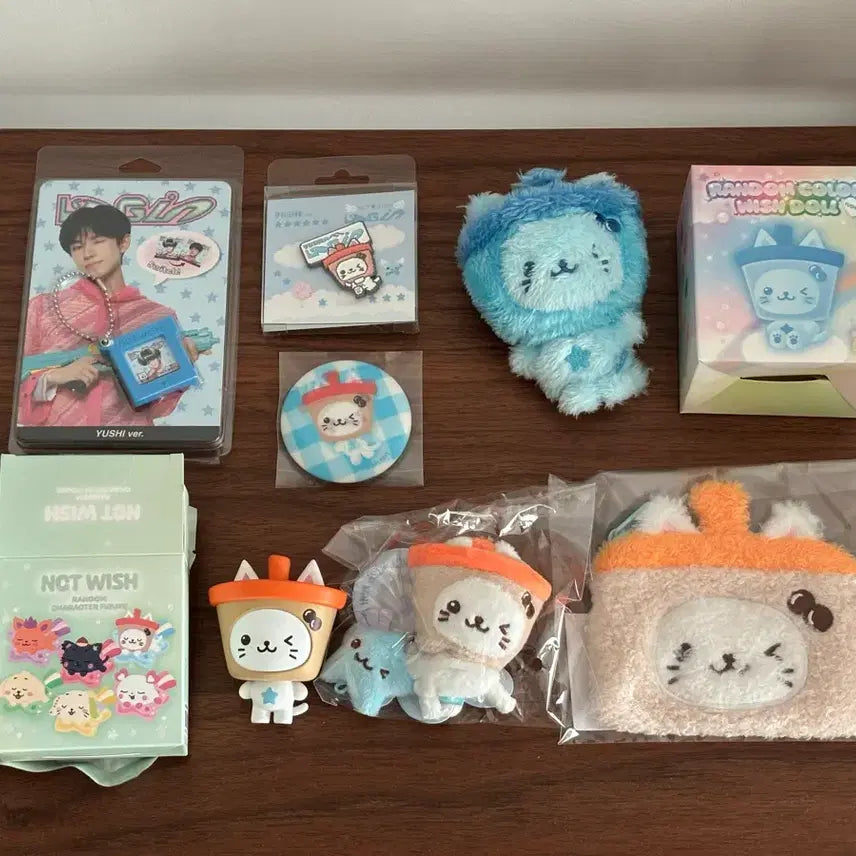 [BUNJANG] NCT WISH Yushi Bundle Set Keyring Badge Figure Pouch / NCT WISH 유우시 버블냥 인형 키링 뱃지 피규어 파우치 일괄