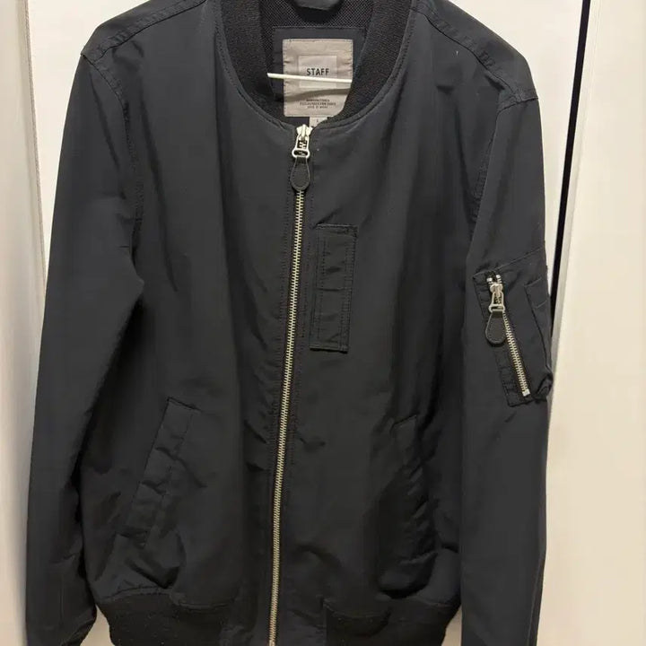 [BUNJANG] STAFF Black Bomber Jacket / STAFF 블랙 봄버 자켓