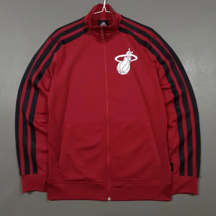 [BUNJANG] Adidas Miami Heat Burgundy Track Top Jersey / 아디다스 희귀 대장급 NBA 마이애미 히트 버건디 트랙탑 볼드 삼선 져지