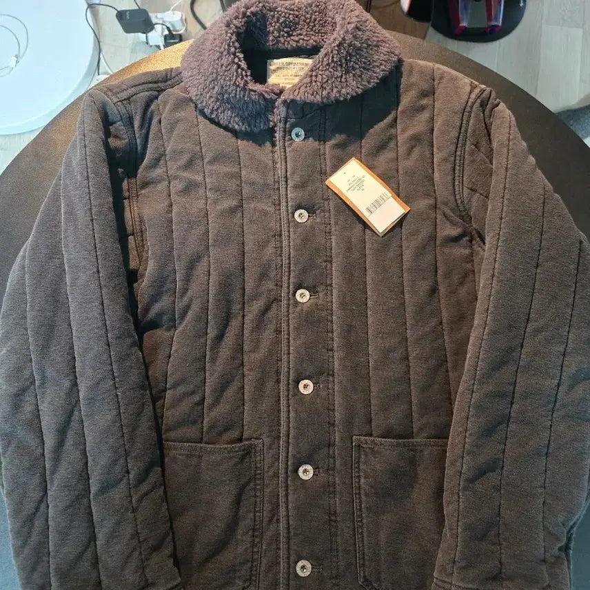 [BUNJANG] RRL Fleece Quilted Jersey Jacket / RRL 블랙 플리스 퀄팅 저지 자켓