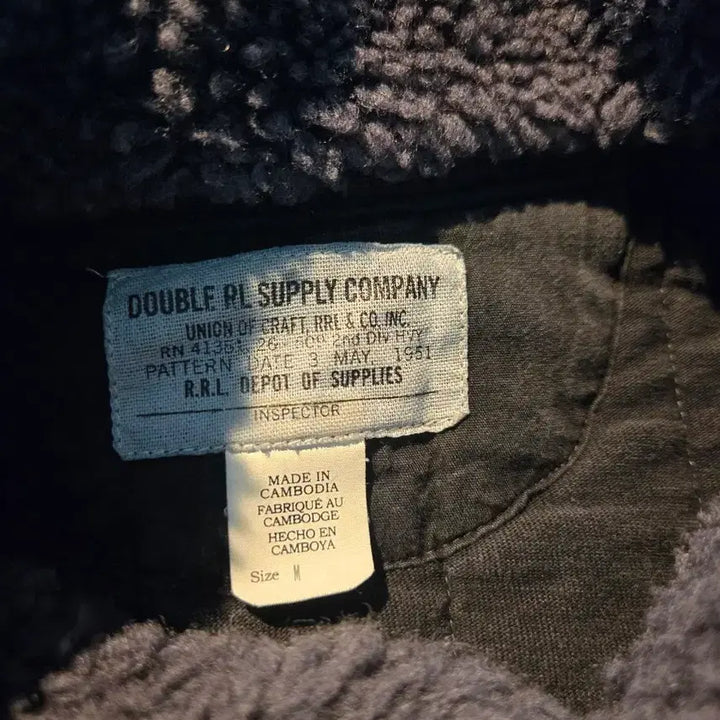 [BUNJANG] RRL Fleece Quilted Jersey Jacket / RRL 블랙 플리스 퀄팅 저지 자켓