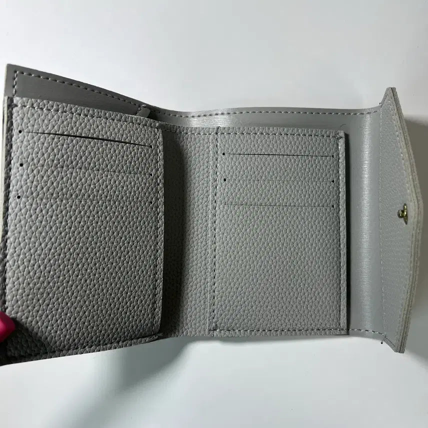 [BUNJANG] Love Leather Lettering Wallet / 러브 레더 편지 반지갑 회색