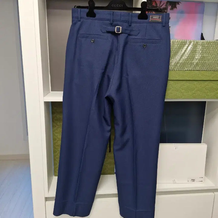 [BUNJANG] Gucci Logo Tab Slacks Pants / 국내판새상품)구찌 로고탭 슬랙스 바지(춘추)