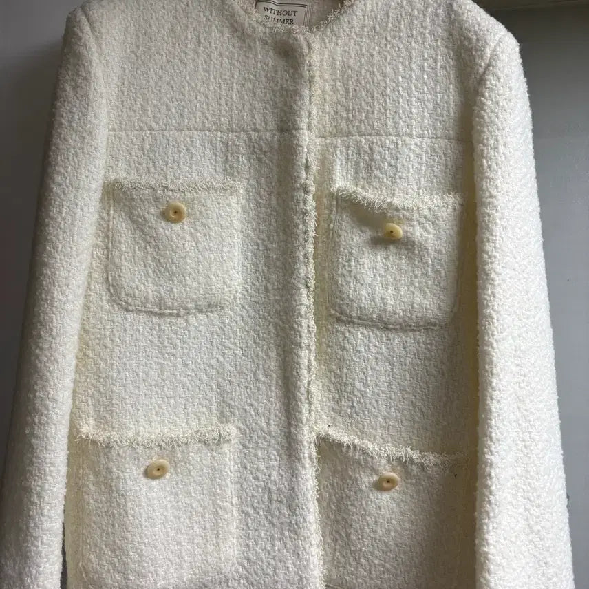 [BUNJANG] Without Summer Pepper Tweed Jacket / 위드아웃썸머 페퍼트위드자켓