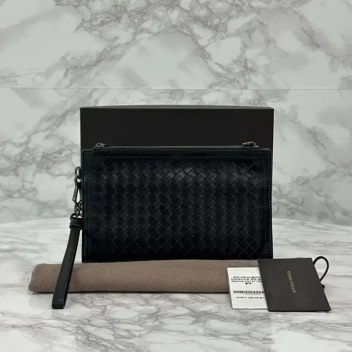 [BUNJANG] Bottega Veneta Intrecciato Weaving Clutch Black / ( 정품 ) 보테가베네타 인트레치아 위빙 클러치 블랙