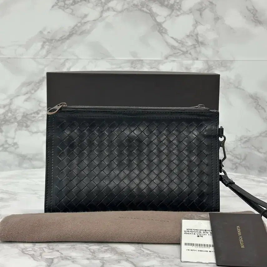 [BUNJANG] Bottega Veneta Intrecciato Weaving Clutch Black / ( 정품 ) 보테가베네타 인트레치아 위빙 클러치 블랙