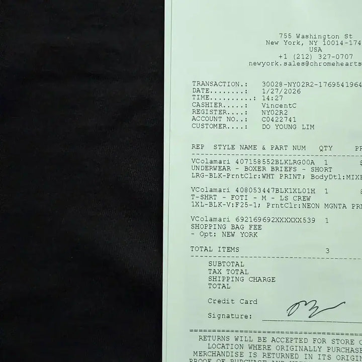 [BUNJANG] Chrome Hearts Misraren Long Sleeve XL / 크롬하츠 포티 미스라렌 롱슬리브 XL