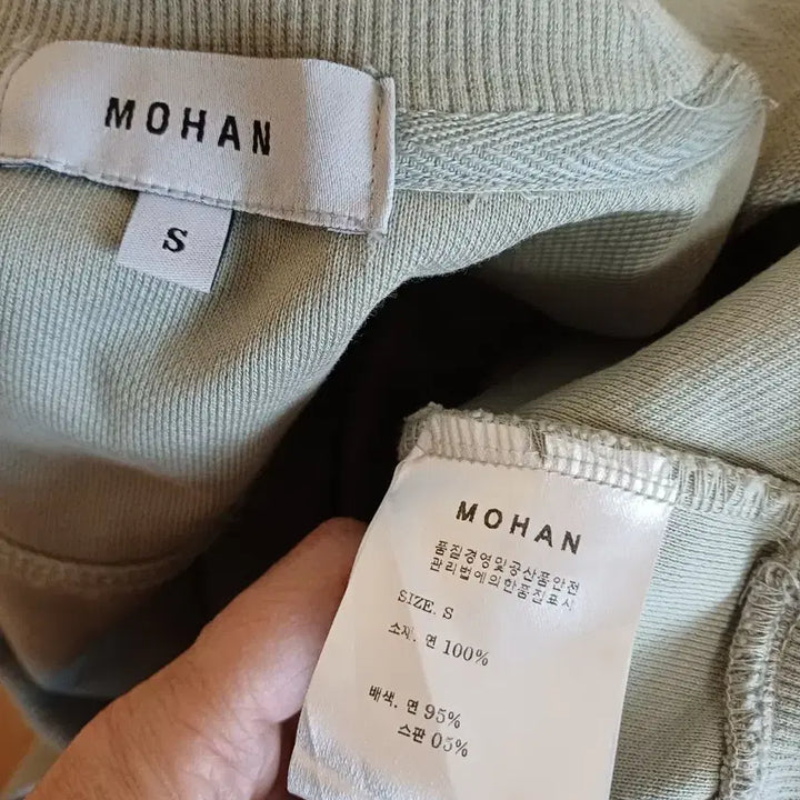 [BUNJANG] MOHAN Sweatshirt - Light Gray, Size S / 미착용 MOHAN 모한 스웻셔츠 S사이즈 판매합니다