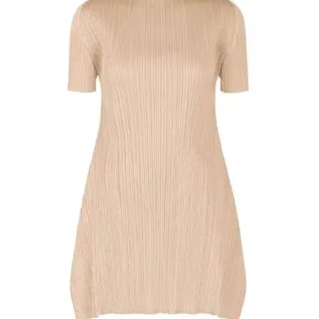 [BUNJANG] Pleats Please July Monthly Tunic Top Light Beige / 플리츠플리즈 먼슬리 7월 반목 튜닉탑 라이트베이지