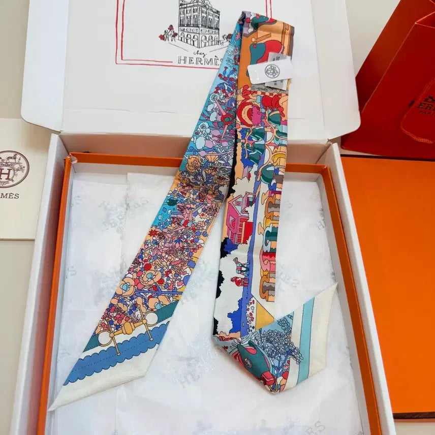 [BUNJANG] Hermes Twilly Silk Scarf / 에르메스 트윌리 스카프