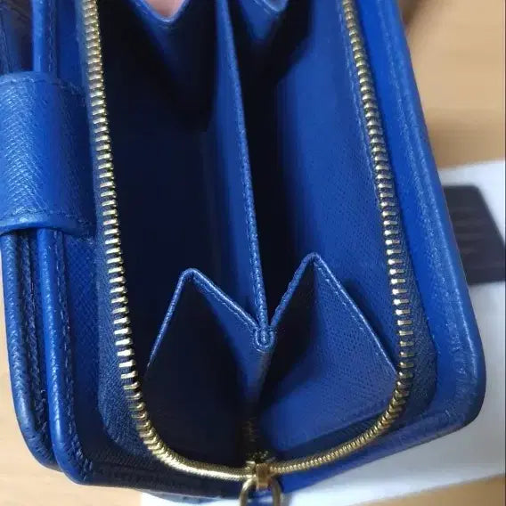 [BUNJANG] Prada Saffiano Wallet / 프라다 사피아노 반지갑/지갑 블루 정품A급(감정O)