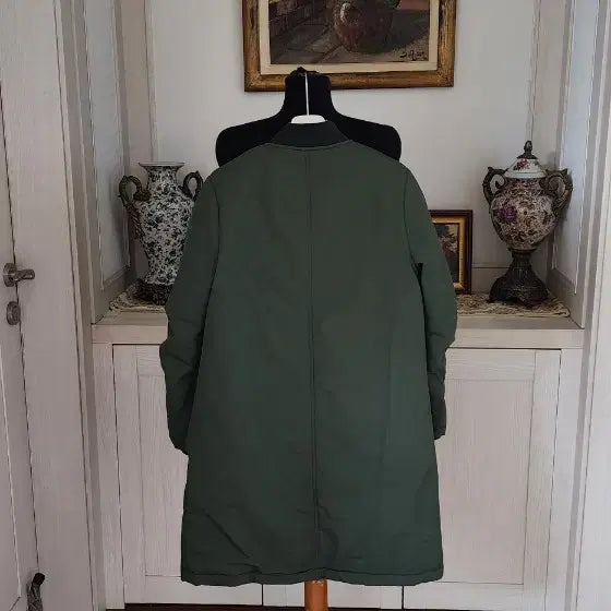 [BUNJANG] Beanpole Khaki Long Bomber Coat / 빈폴  카키색 롱 봄버 코트