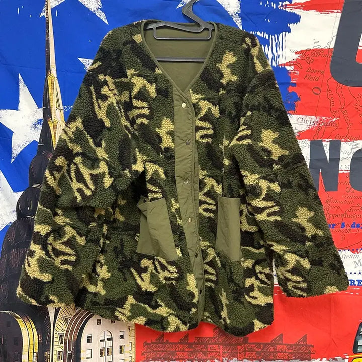 [BUNJANG] Vintage Camo Reversible Oversized Windbreaker XL / s급 빈티지 카모 리버시블 양면 오버핏바람막이 XL105