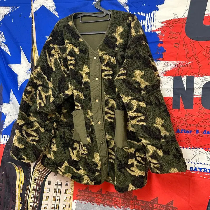 [BUNJANG] Vintage Camo Reversible Oversized Windbreaker XL / s급 빈티지 카모 리버시블 양면 오버핏바람막이 XL105